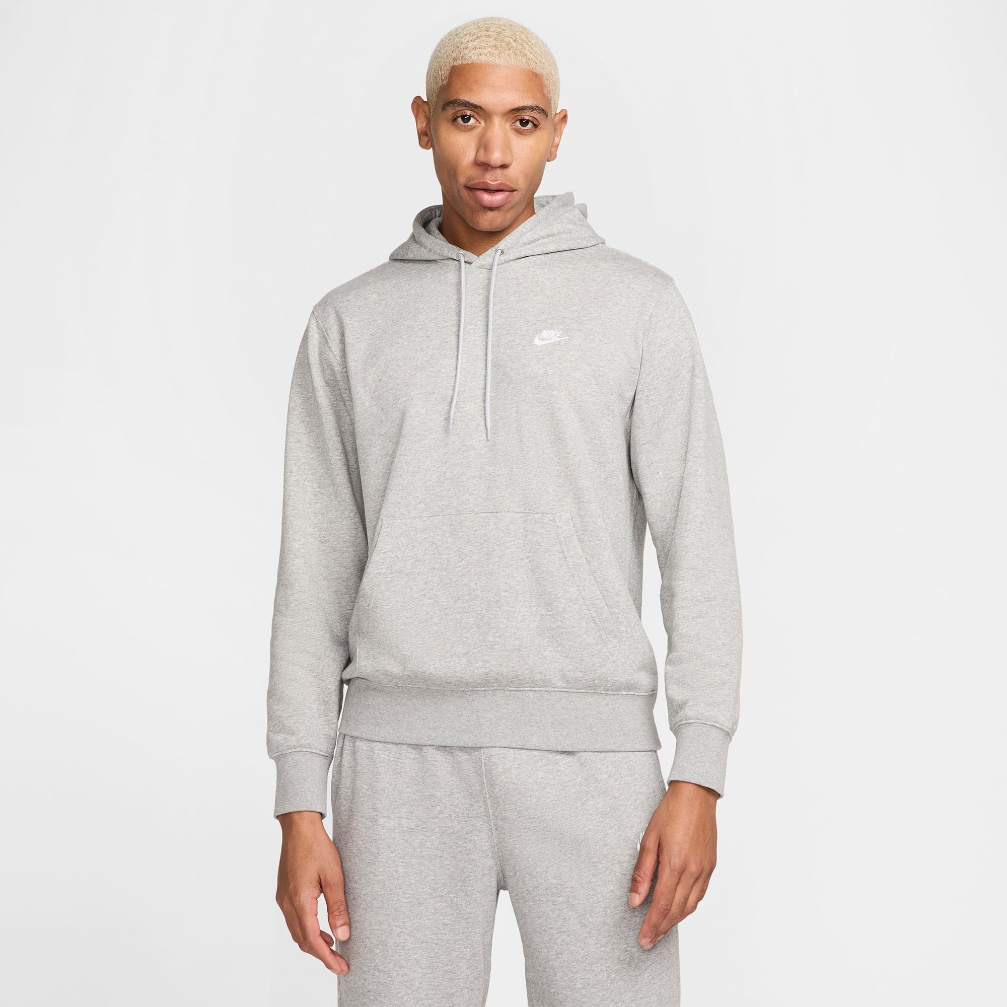 Nike Club Erkek Gri Hoodie