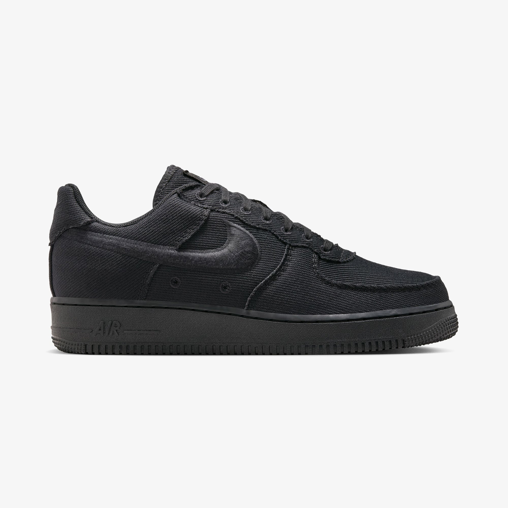 Nike Air Force 1 Low Canvas Erkek Siyah Spor Ayakkabı