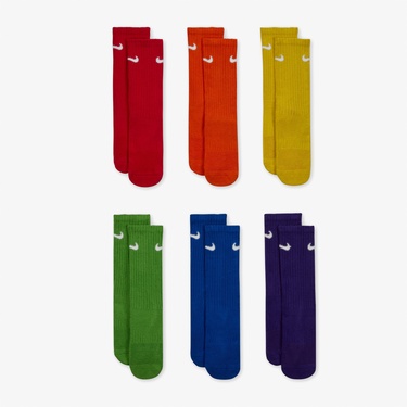  Nike Everyday Cush 6' Lı Çocuk Renkli Çorap