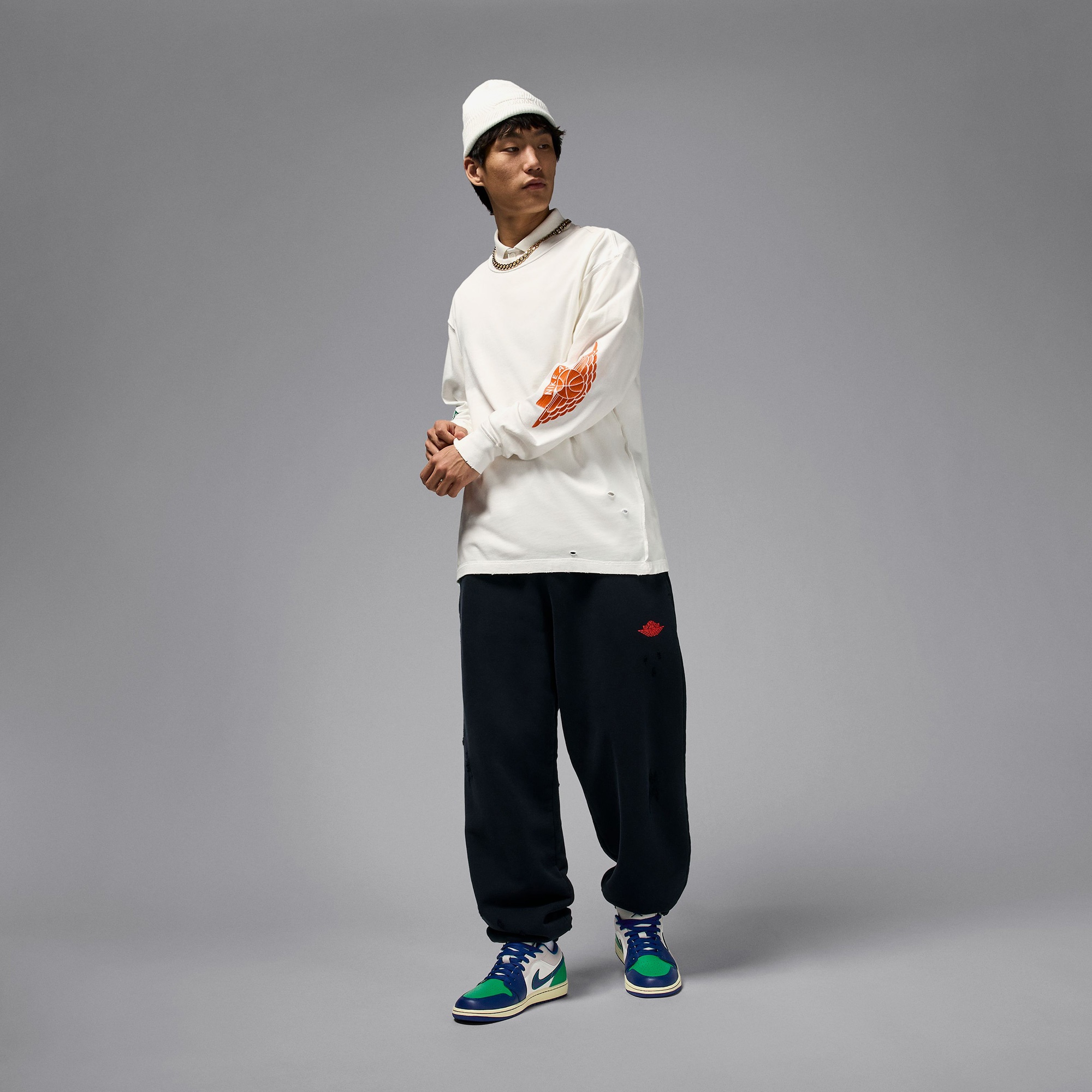 Jordan Air 1 Low Erkek Krem Spor Ayakkabı