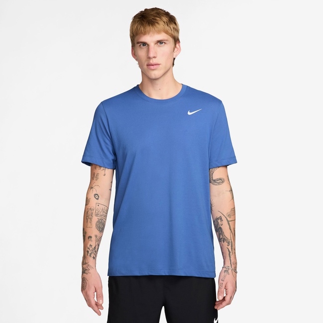  Nike Dri-Fit Crew Solid Erkek Mavi T-Shirt