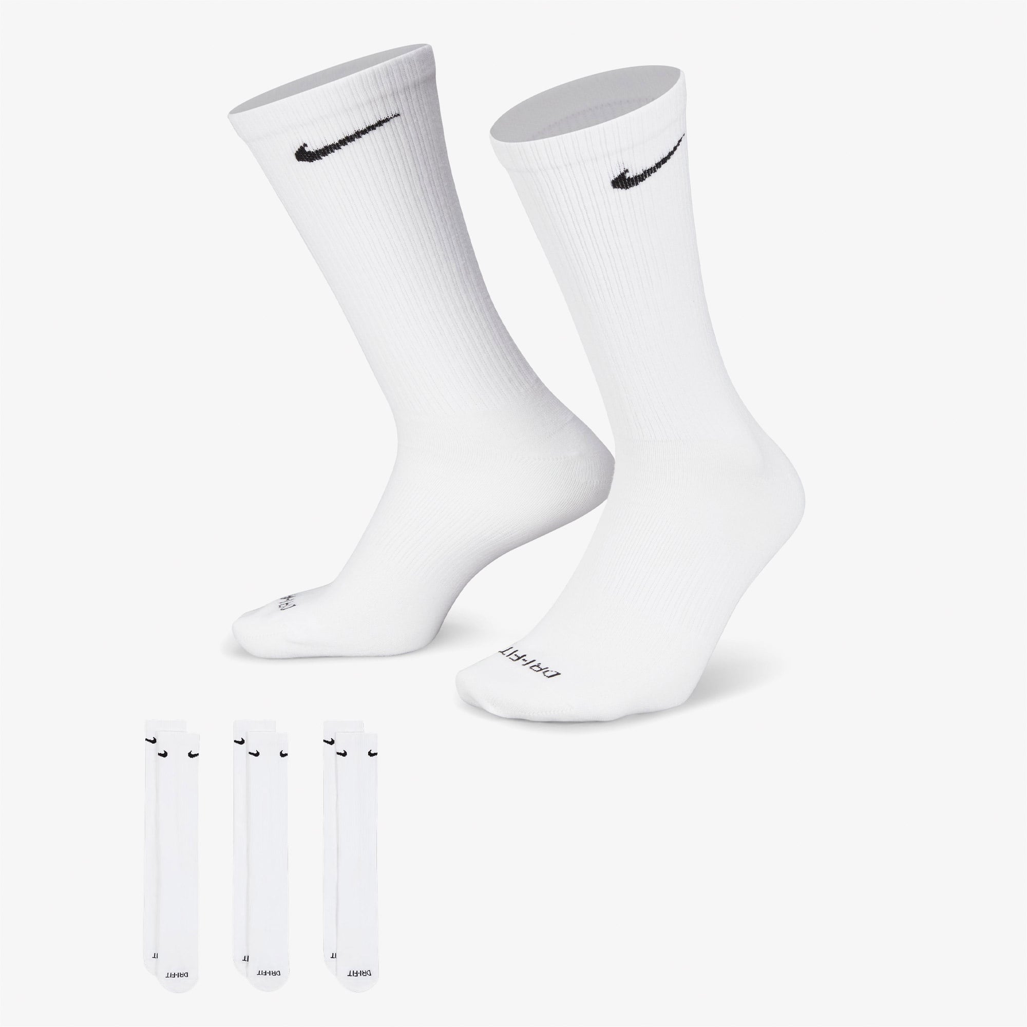 Nike Everyday Plus Lightweight 3' lü Erkek Beyaz Çorap