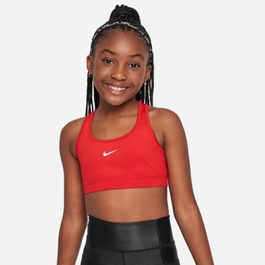  Nike Dri-Fit Swoosh Çocuk Kırmızı Bra