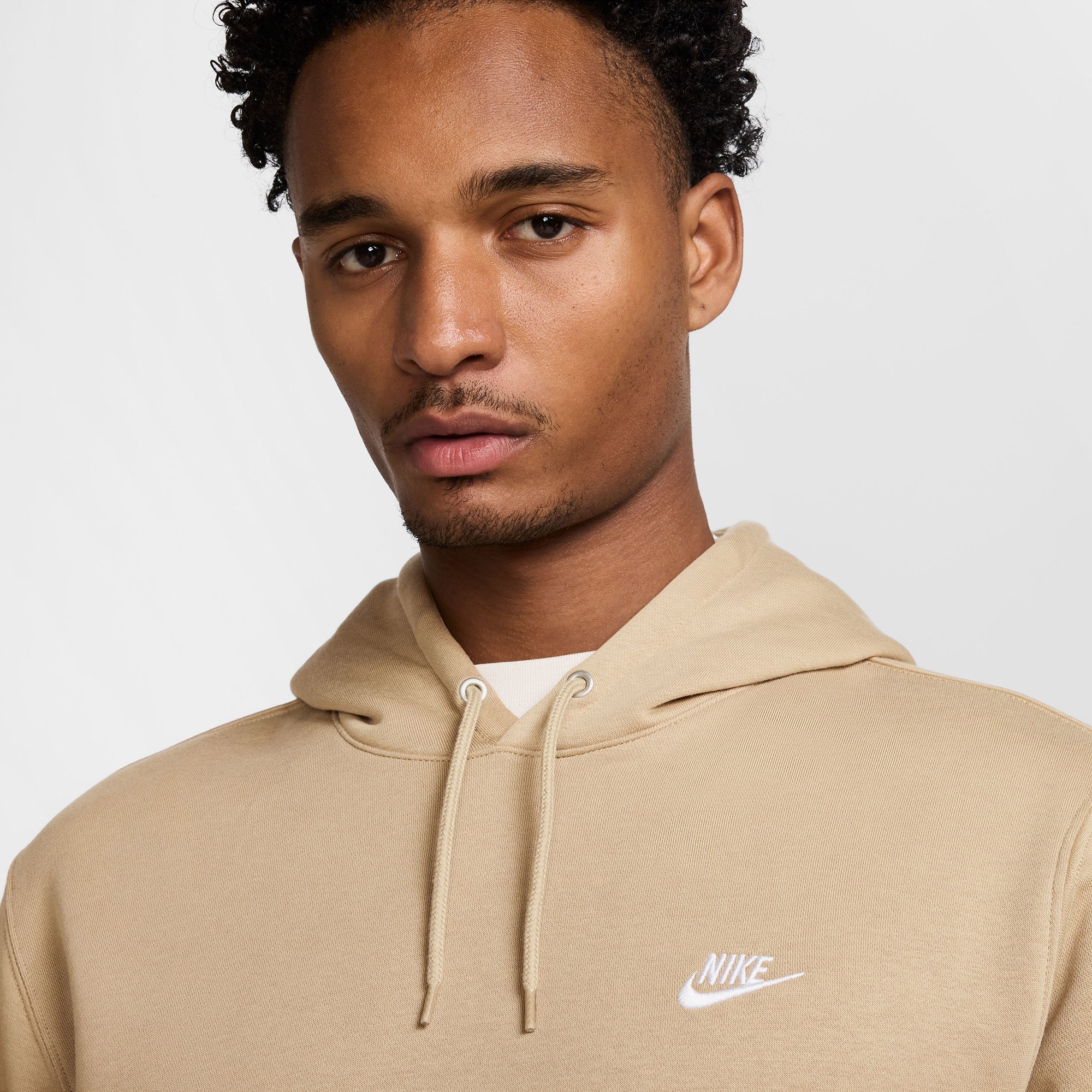 Nike Club Erkek Bej Hoodie