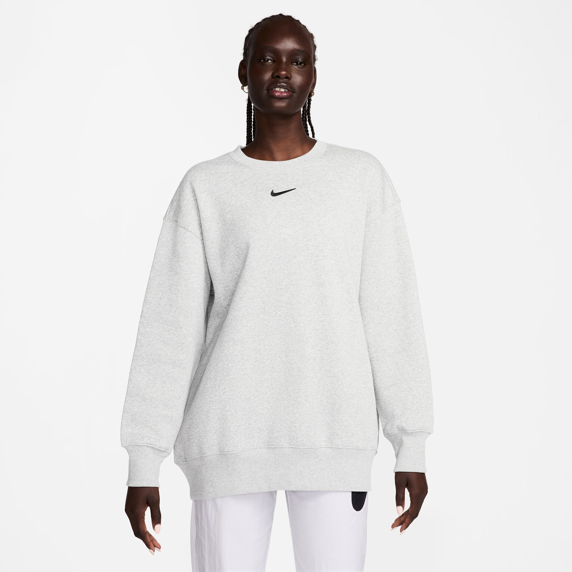 Nike Sportswear Phoenix Fleece Kadın Beyaz Sweatshirt