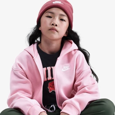  Nike Sportswear Club Fleece Çocuk Pembe Hoodie