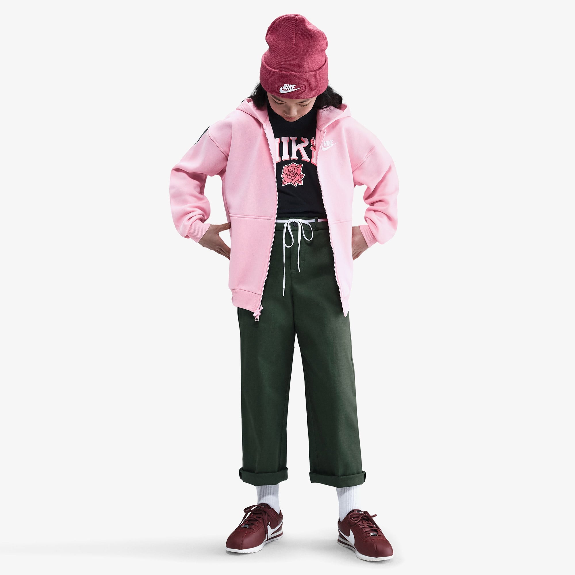 Nike Sportswear Club Fleece Çocuk Pembe Hoodie