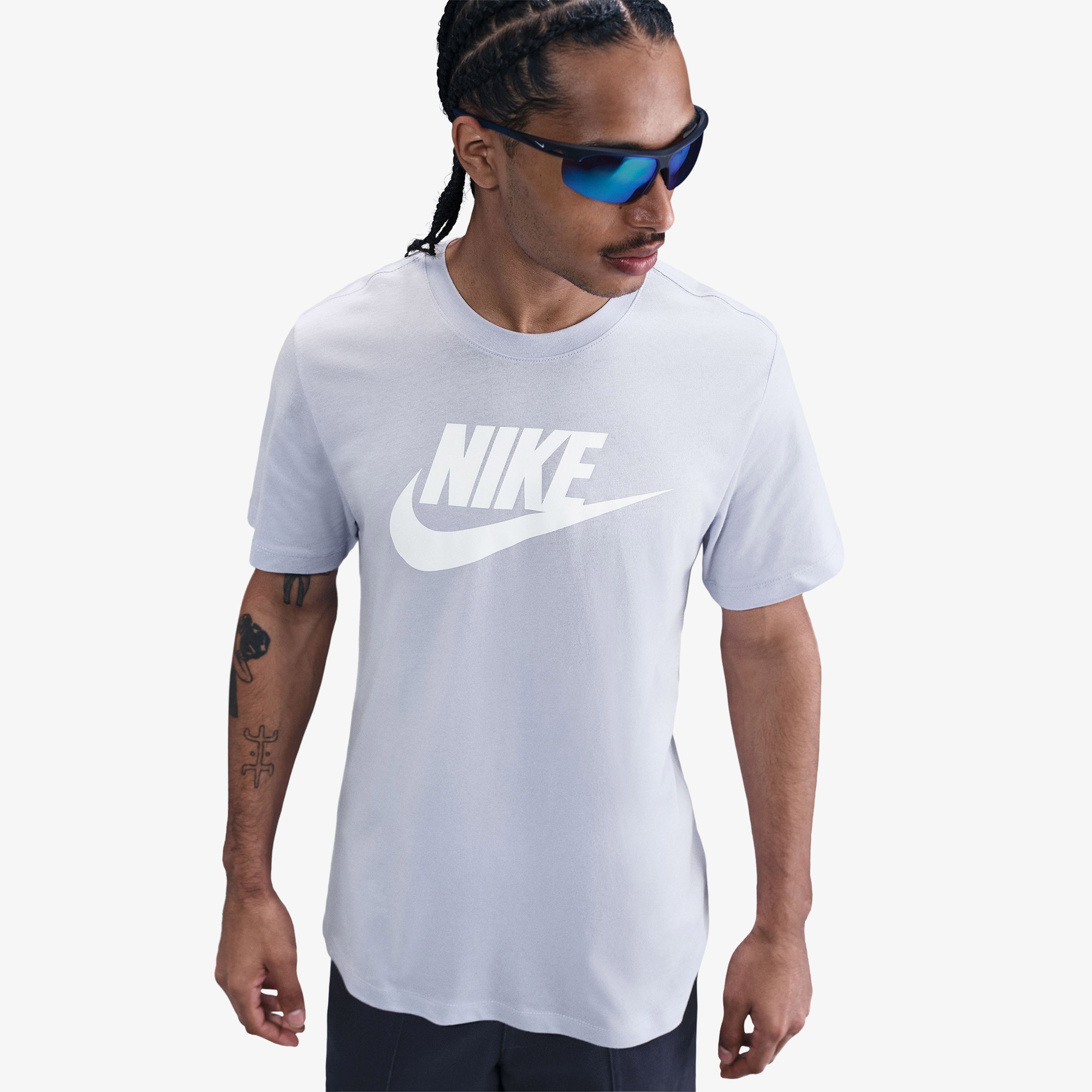 Nike Sportswear Icon Futura Erkek Gri T-Shirt