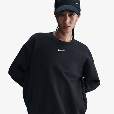  Nike Sportswear Phoenix Fleece Kadın Siyah Sweatshirt