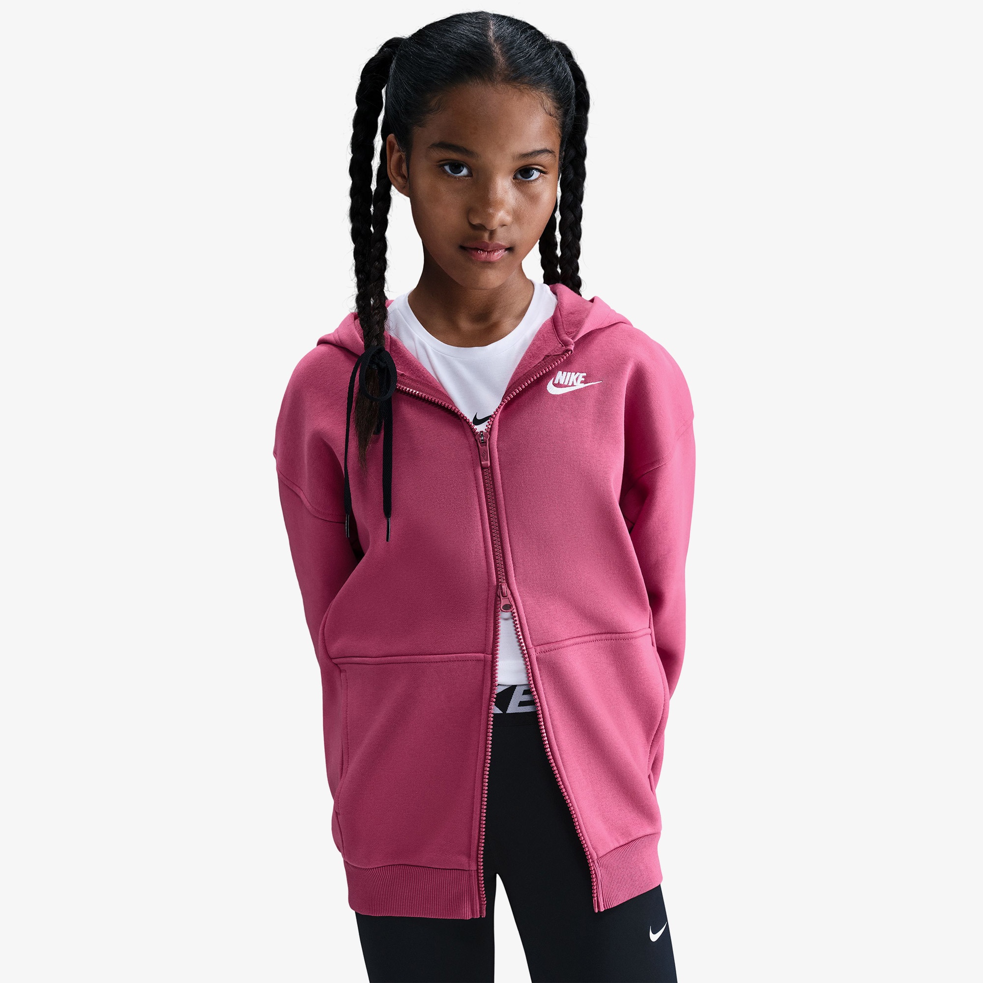 Nike Sportswear Club Fleece Çocuk Pembe Hoodie
