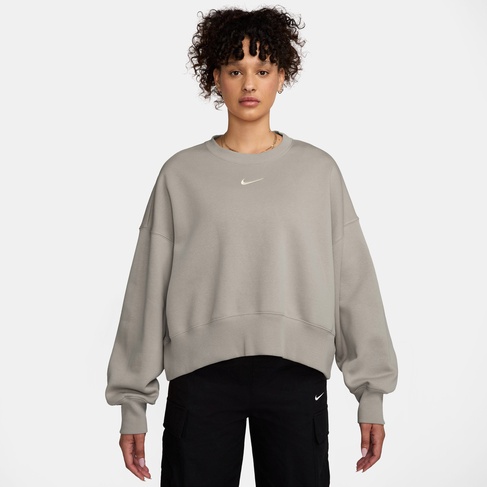  Nike Sportswear Phoenix Fleece Over size Crew Kadın Gri Sweatshirt