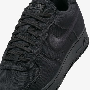  Nike Air Force 1 Low Canvas Erkek Siyah Spor Ayakkabı