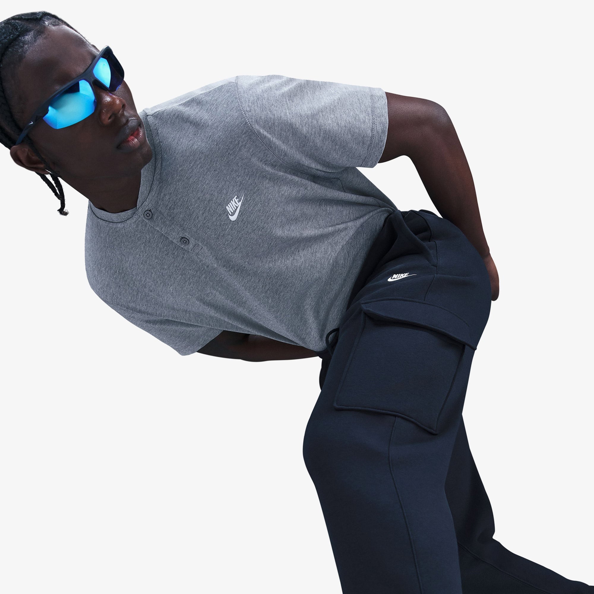 Nike Club Cargo Erkek Lacivert Eşofman Altı