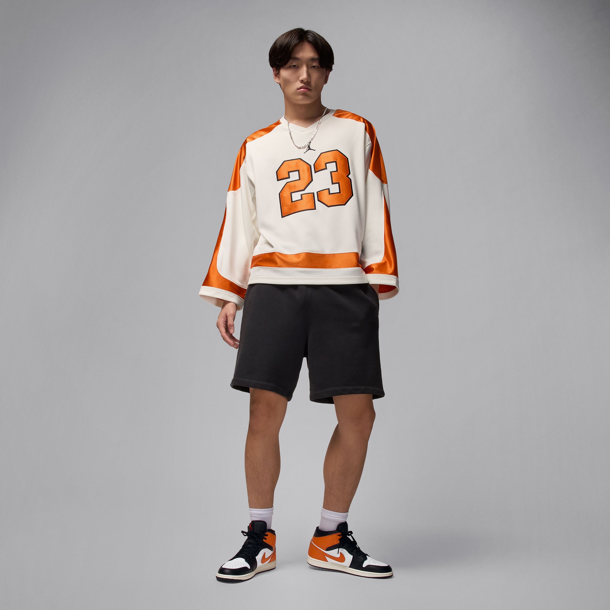 Jordan Air 1 Mid Erkek Turuncu Spor Ayakkabı