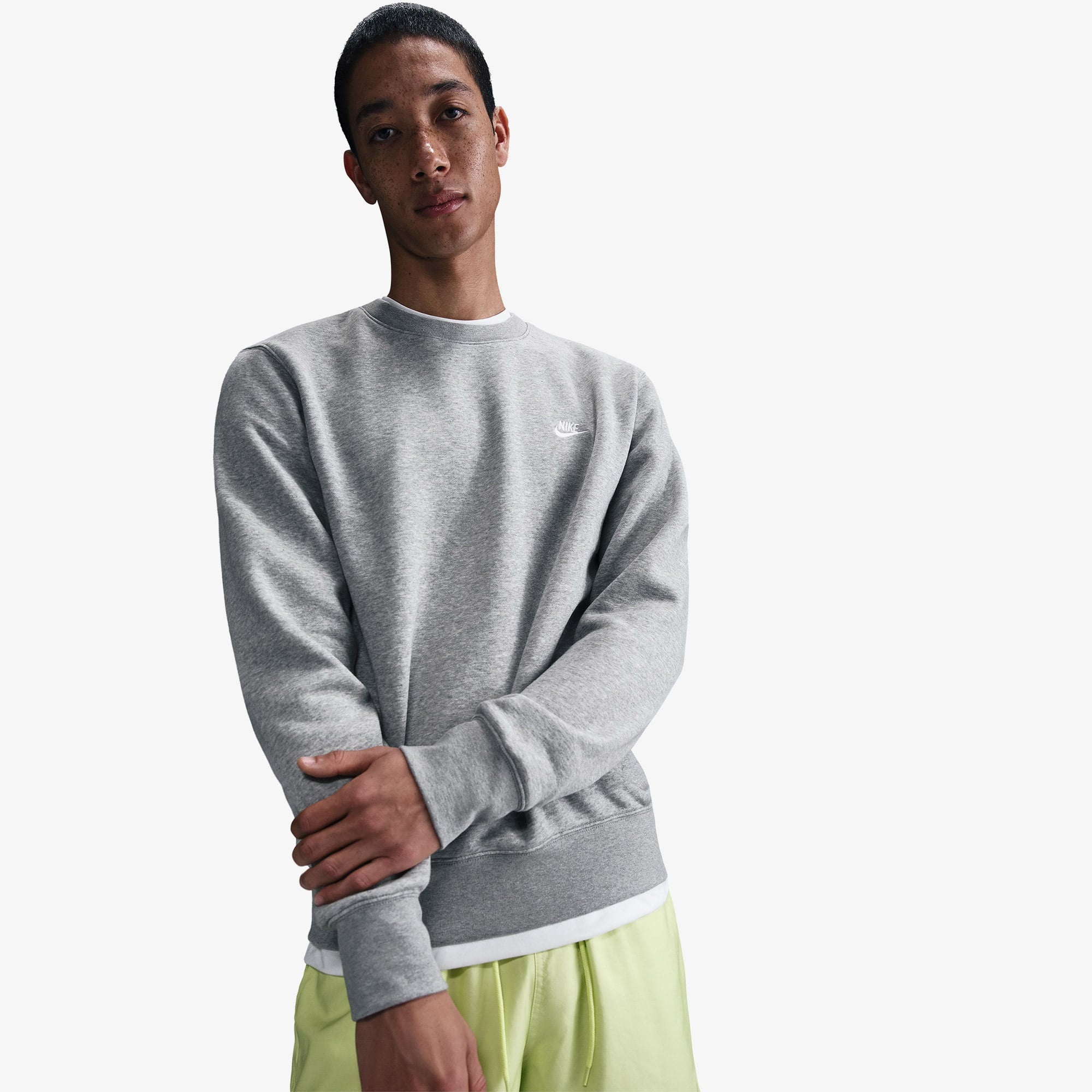 Nike Club Crew Erkek Gri Sweatshirt