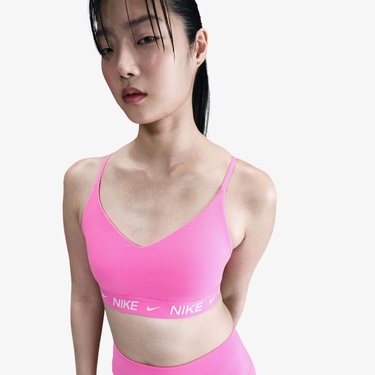  Nike Dri-Fit Indy Light Support Kadın Pembe Bra