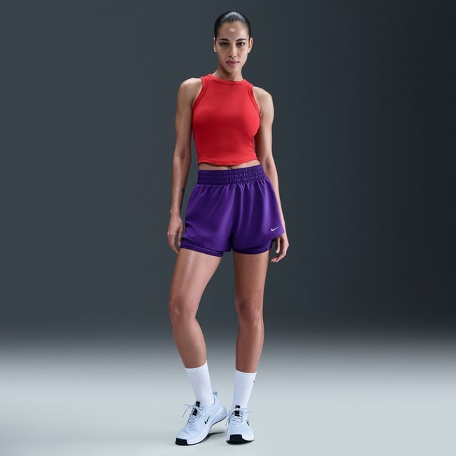  Nike One Dri-Fit 8 cm Kadın Mor Şort