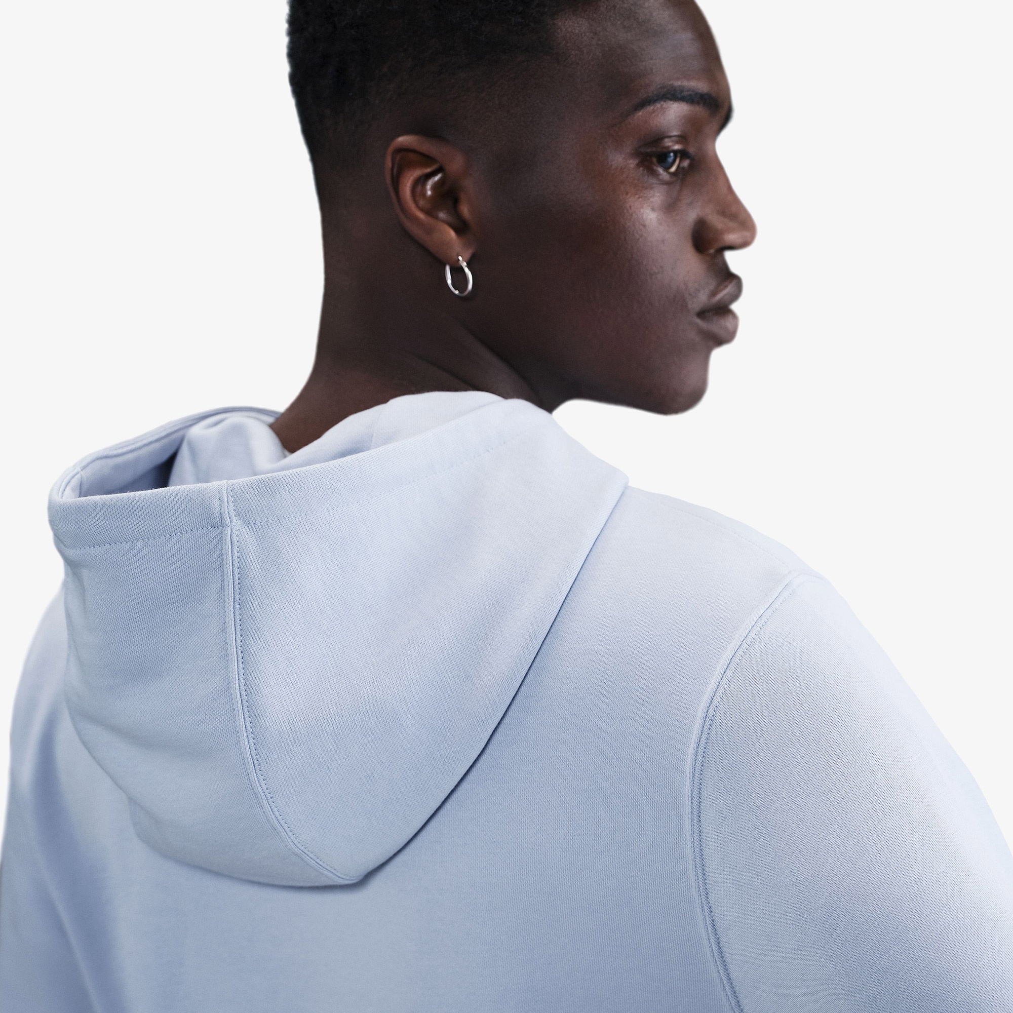 Nike Club Fleece Erkek Gri Hoodie