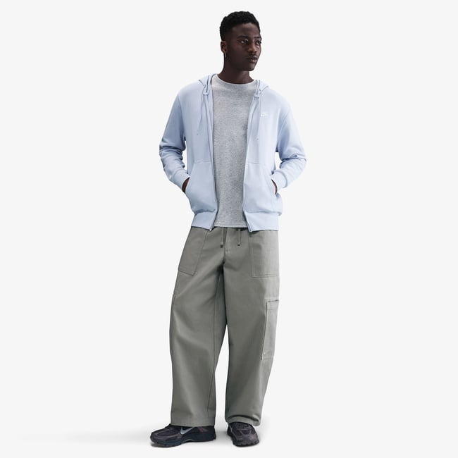  Nike Club Fleece Erkek Gri Hoodie