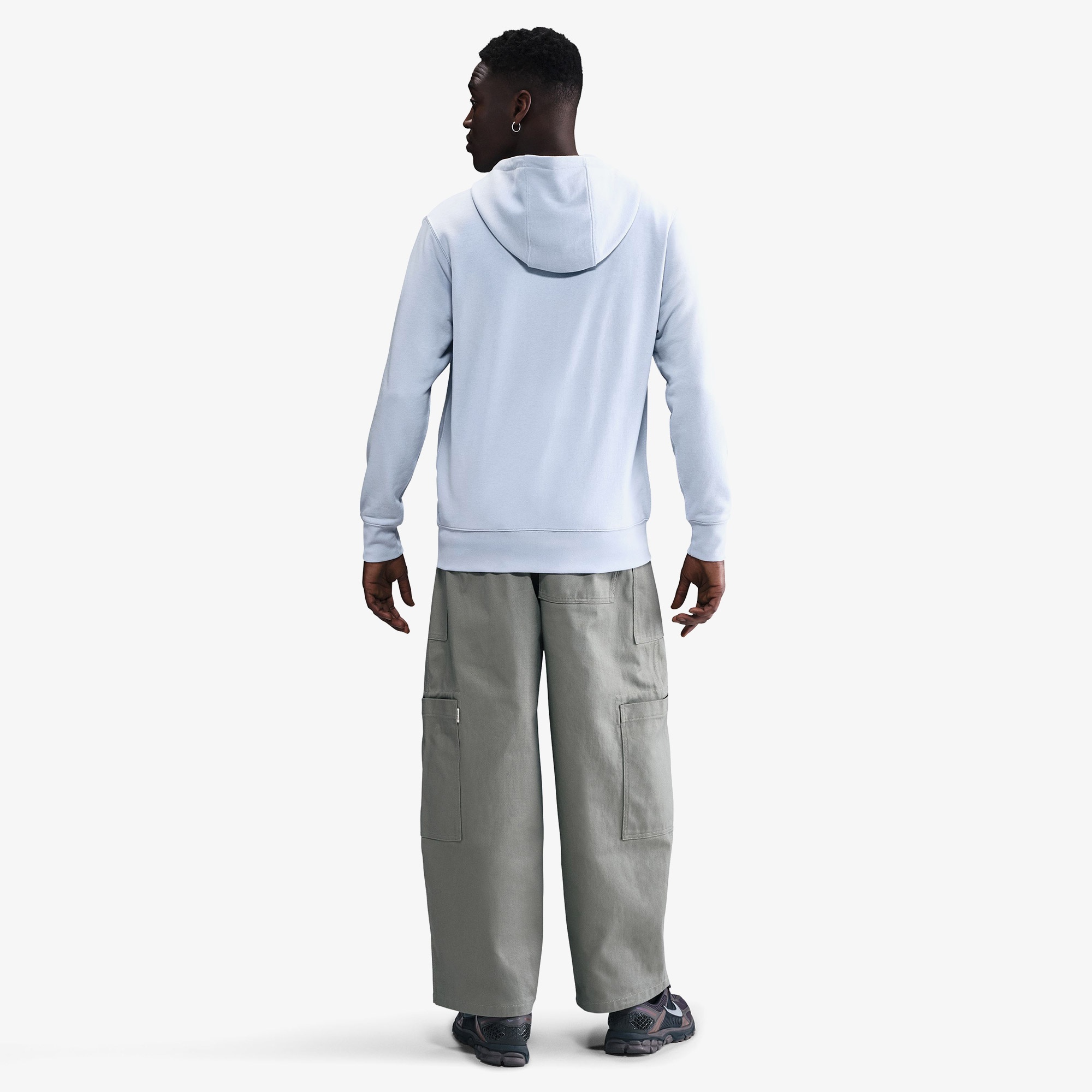 Nike Club Fleece Erkek Gri Hoodie