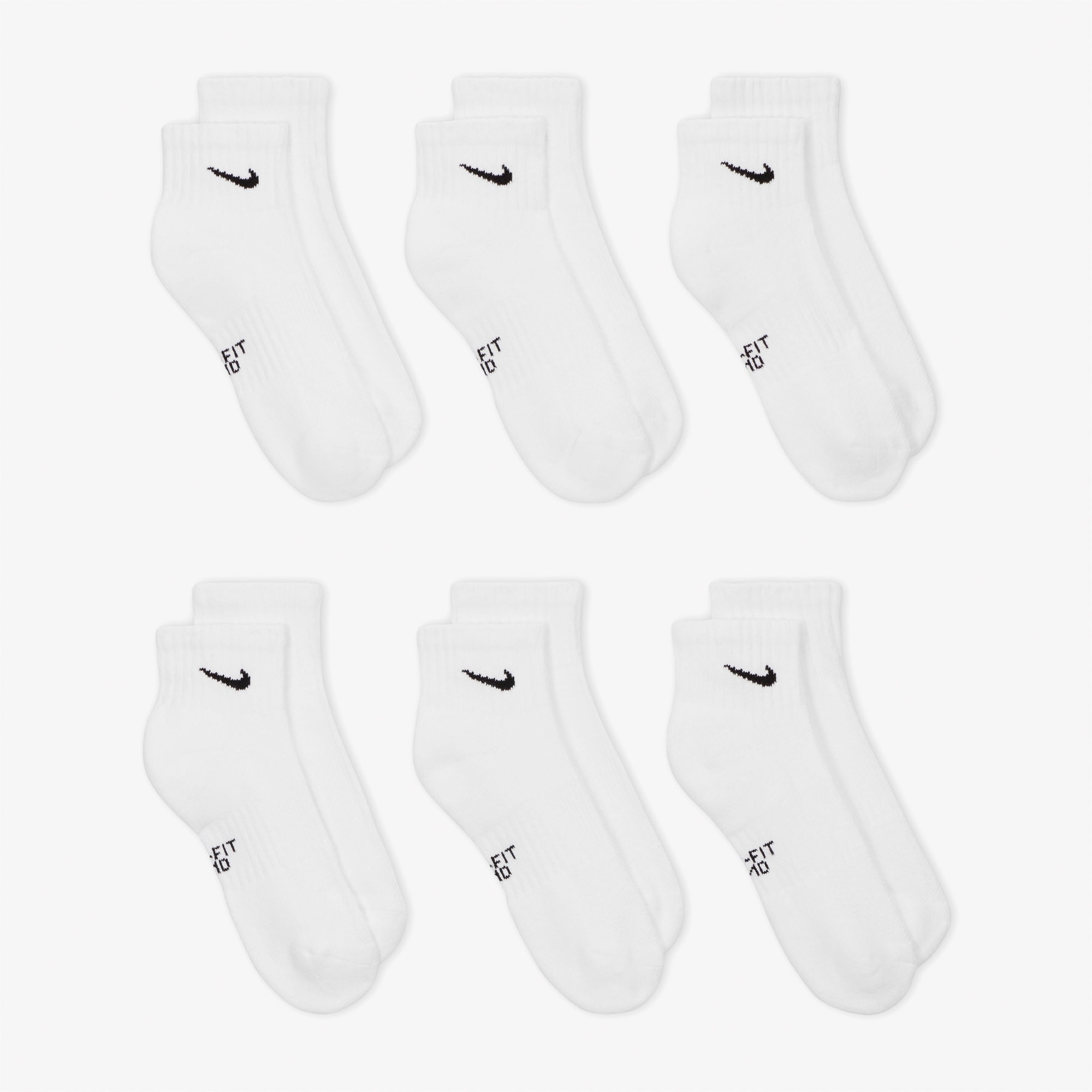 Nike Everyday Cush 6' lı Çocuk Beyaz Çorap