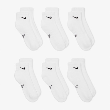  Nike Everyday Cush 6' lı Çocuk Beyaz Çorap