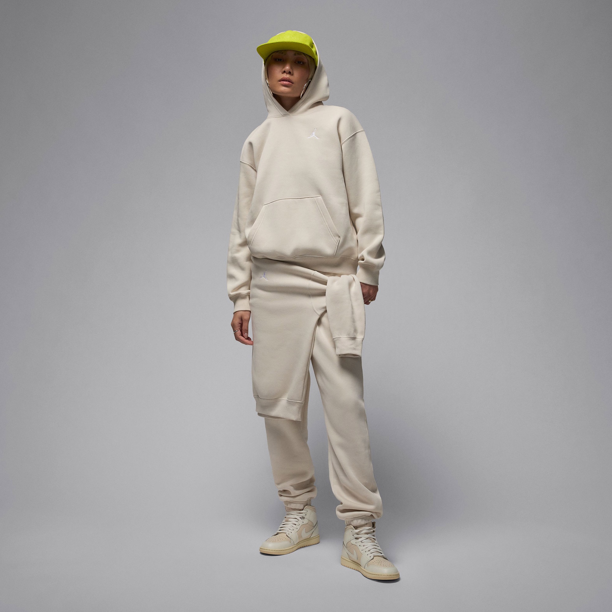 Jordan Brooklyn Fleece Kadın Bej Sweatshirt