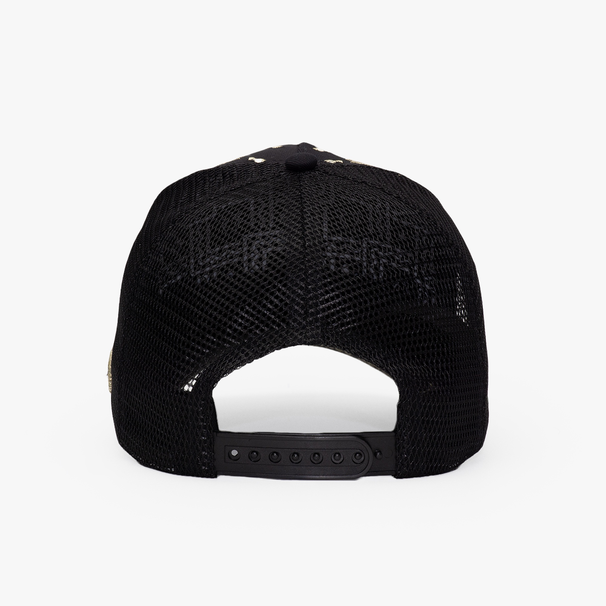 RustandRich Kadın Erkek Siyah/Gold Trucker Şapka-Premium Collection-Regalia