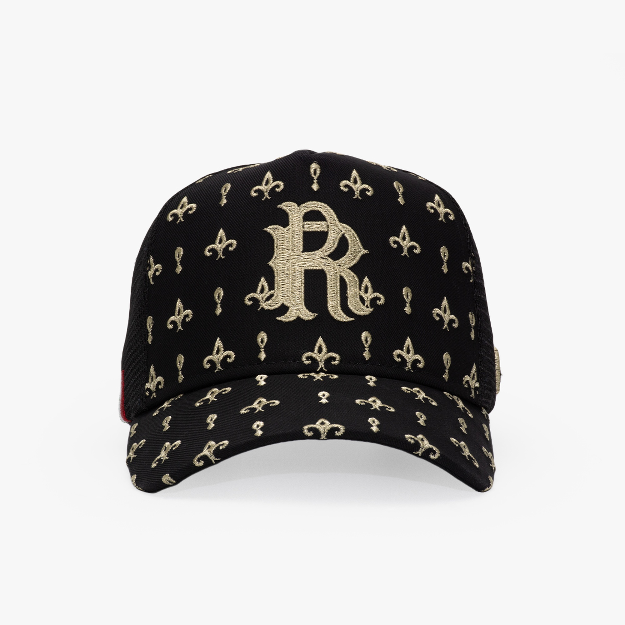 RustandRich Kadın Erkek Siyah/Gold Trucker Şapka-Premium Collection-Regalia