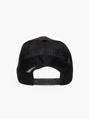  RustandRich Kadın Erkek Siyah Trucker Şapka-Premium Collection-Regalia