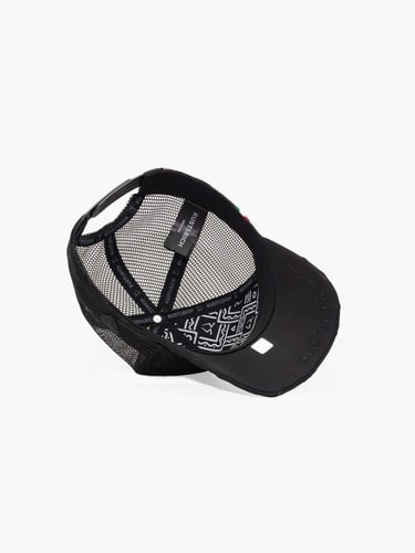  RustandRich Kadın Erkek Siyah Trucker Şapka-Premium Collection-Regalia