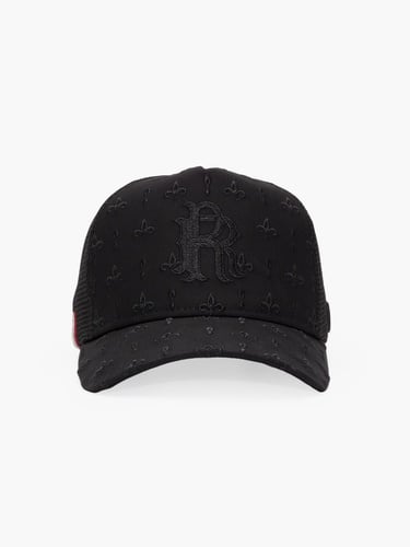  RustandRich Kadın Erkek Siyah Trucker Şapka-Premium Collection-Regalia