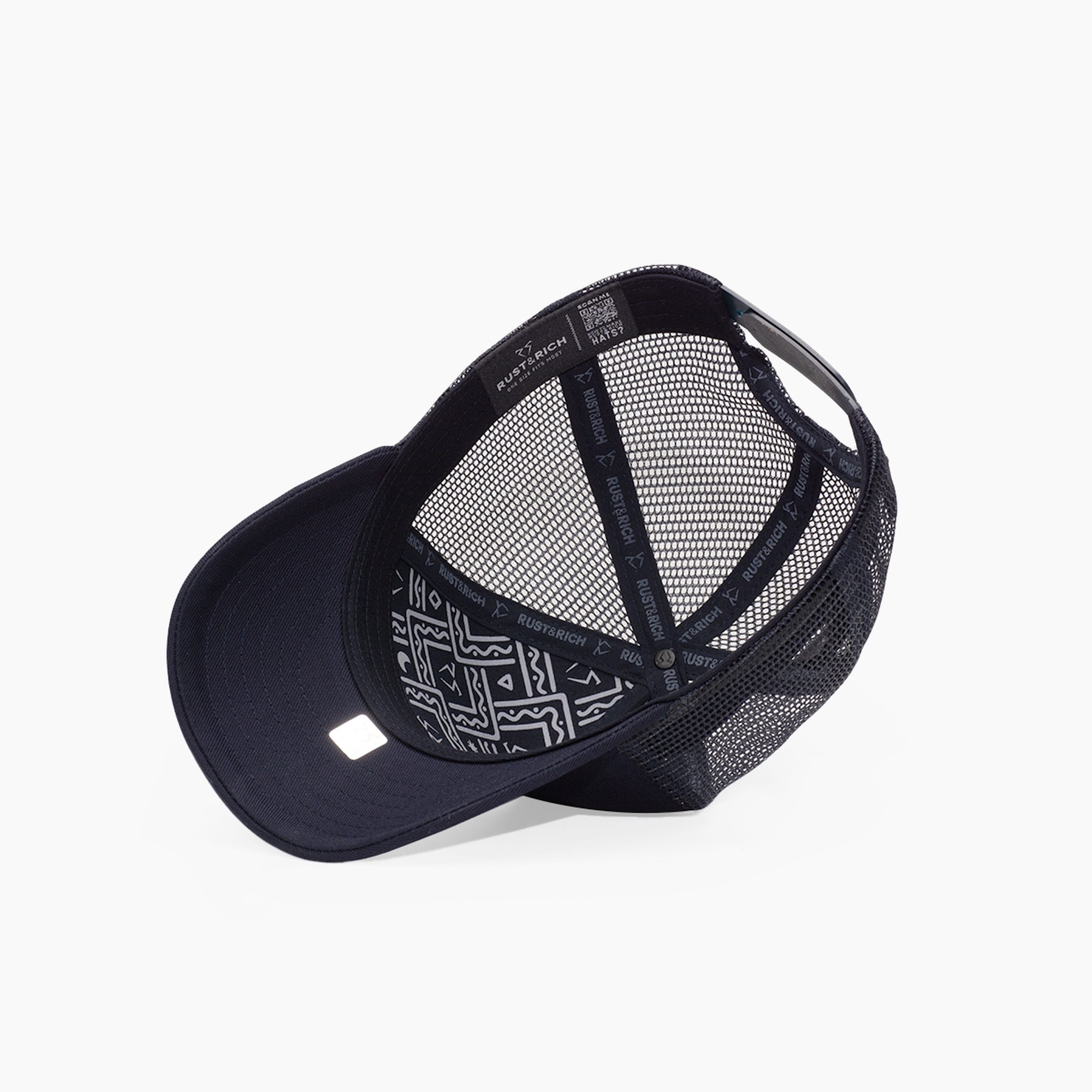 RustandRich Kadın Erkek Lacivert Trucker Şapka-Timeless Collection-Casual