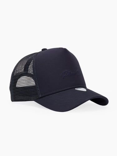  RustandRich Kadın Erkek Lacivert Trucker Şapka-Timeless Collection-Casual