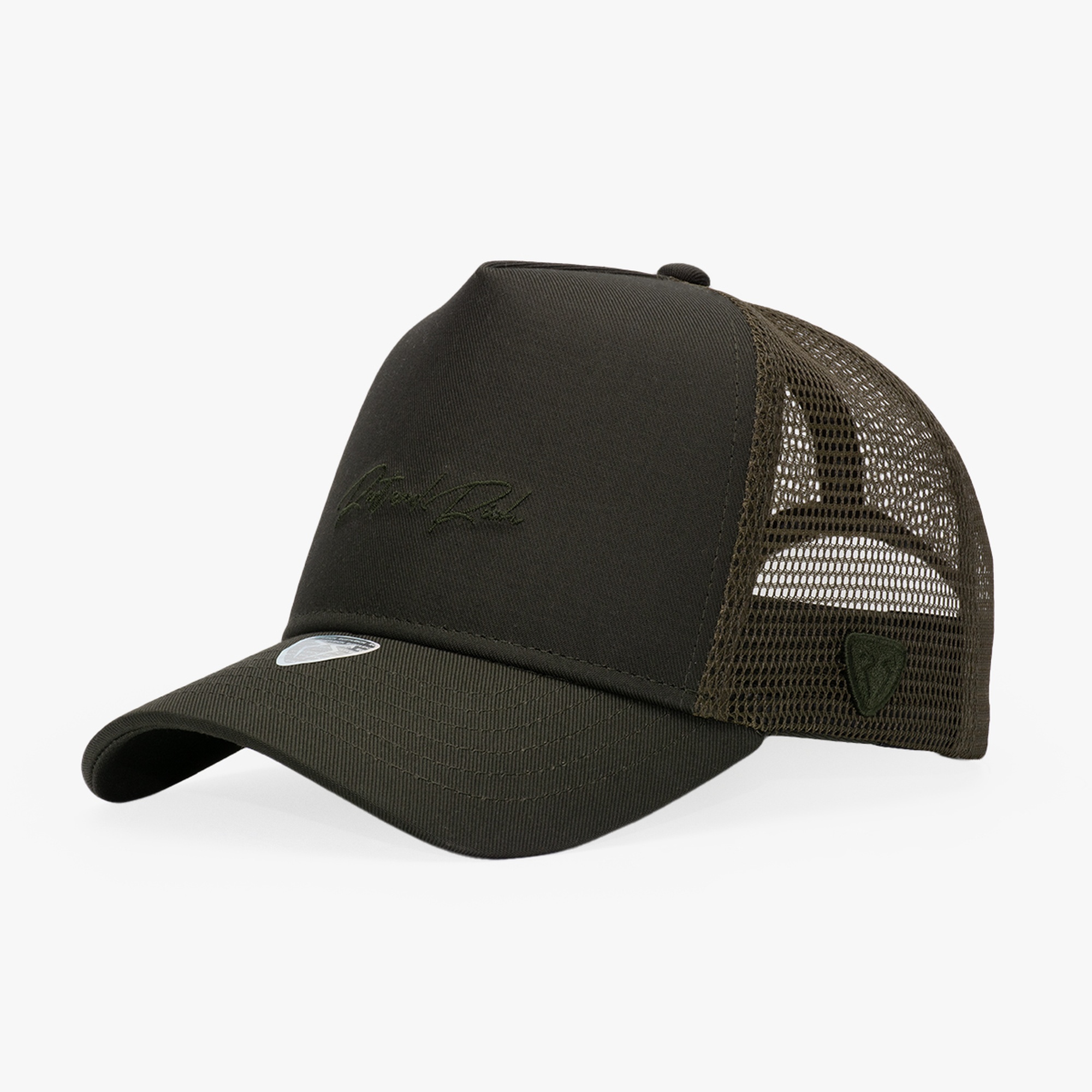 RustandRich Kadın Erkek Haki Trucker Şapka-Timeless Collection-Casual