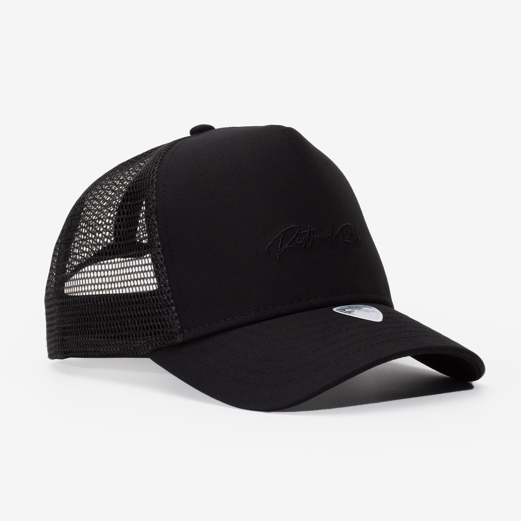 RustandRich Kadın Erkek Siyah Trucker Şapka-Timeless Collection-Casual