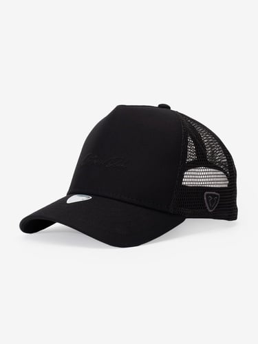  RustandRich Kadın Erkek Siyah Trucker Şapka-Timeless Collection-Casual