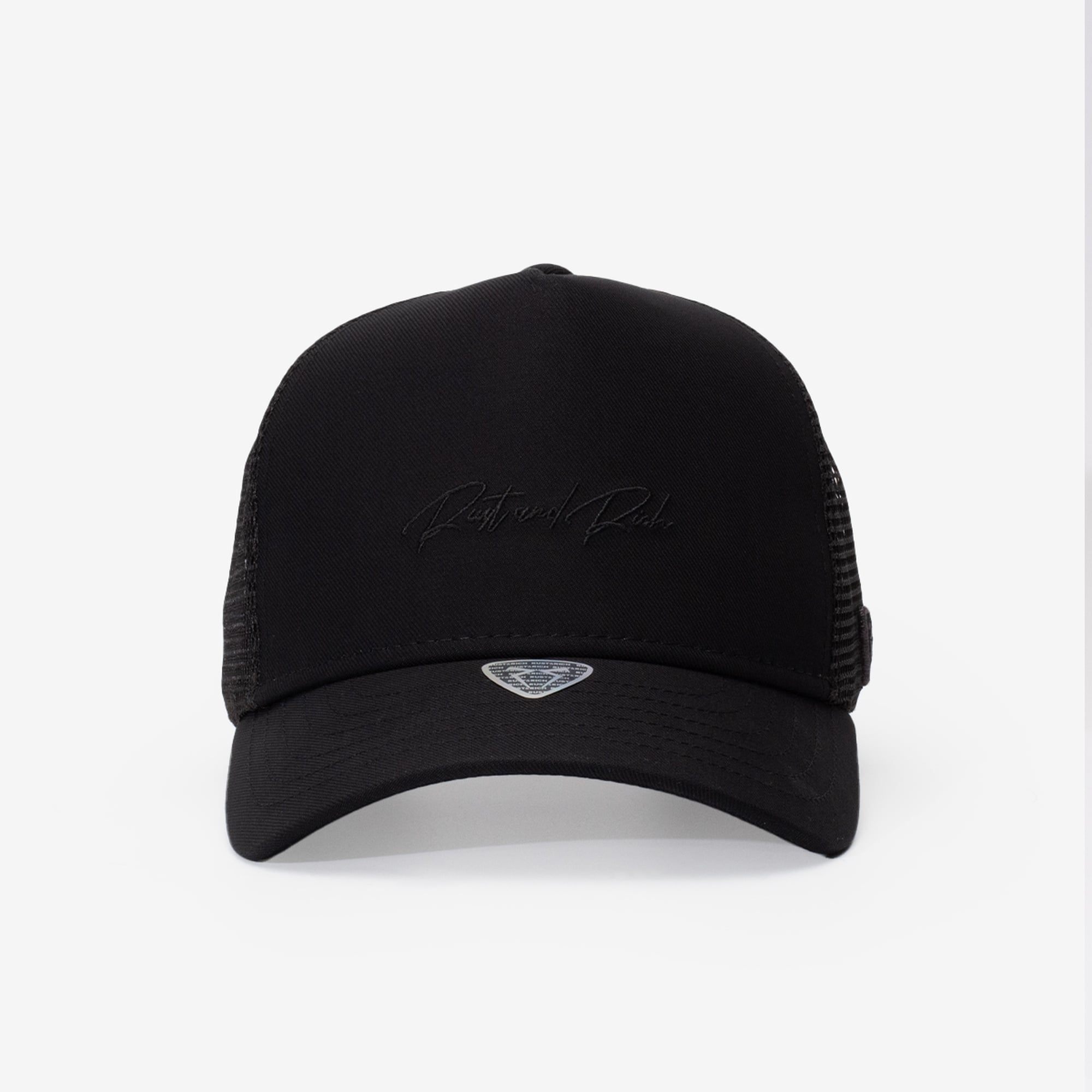 RustandRich Kadın Erkek Siyah Trucker Şapka-Timeless Collection-Casual
