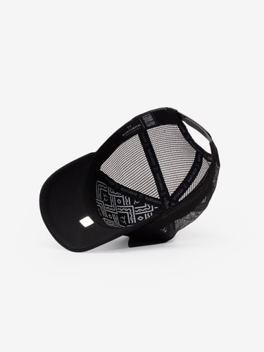  RustandRich Kadın Erkek Siyah Trucker Şapka-Timeless Collection-Casual