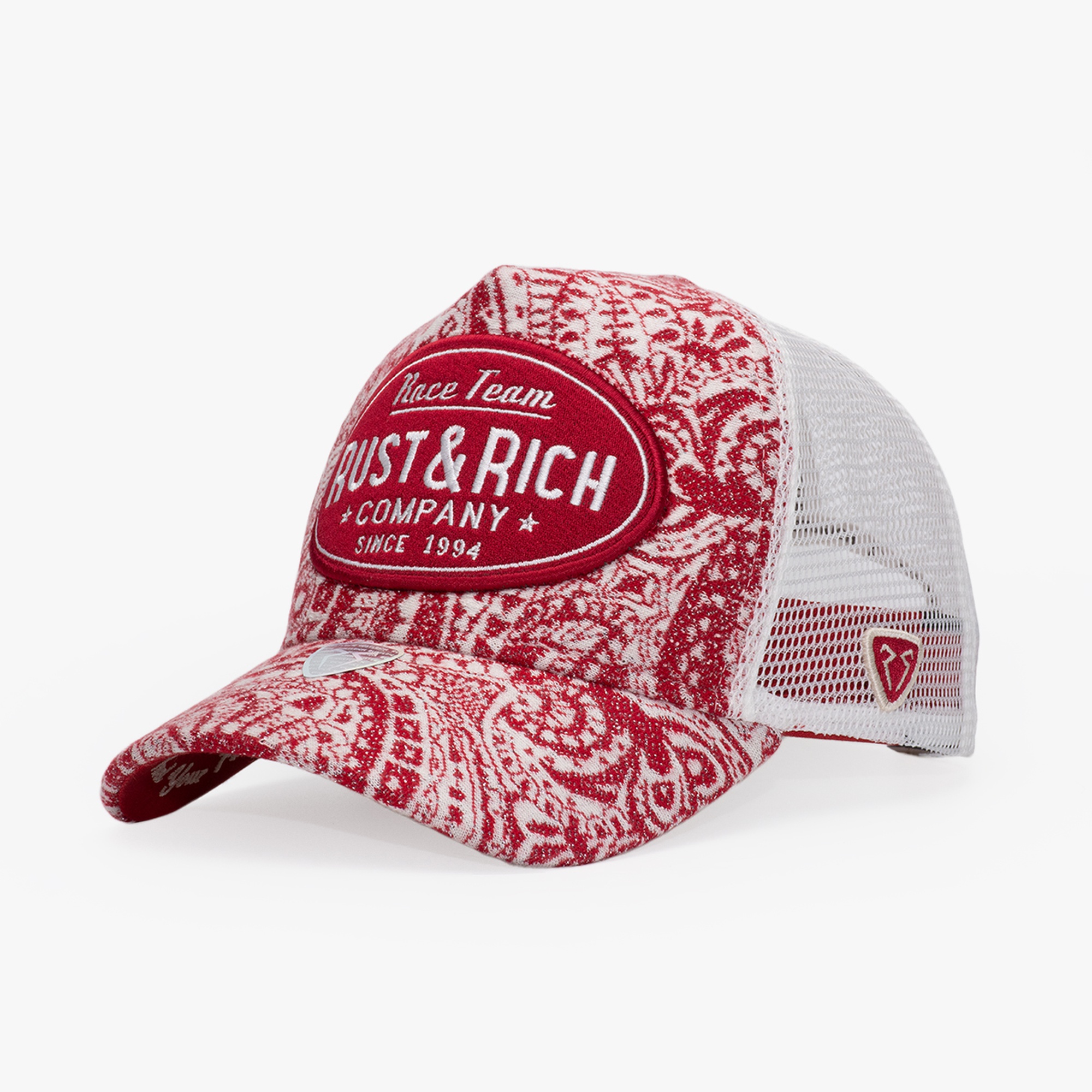 RustandRich Kadın Erkek Bordo Trucker Şapka-Premium Collection-Vintage Race