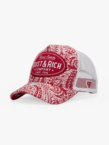  RustandRich Kadın Erkek Bordo Trucker Şapka-Premium Collection-Vintage Race