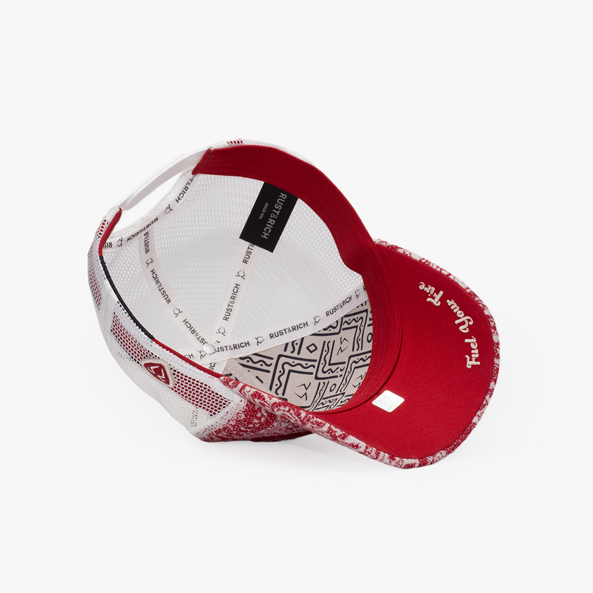 RustandRich Kadın Erkek Bordo Trucker Şapka-Premium Collection-Vintage Race