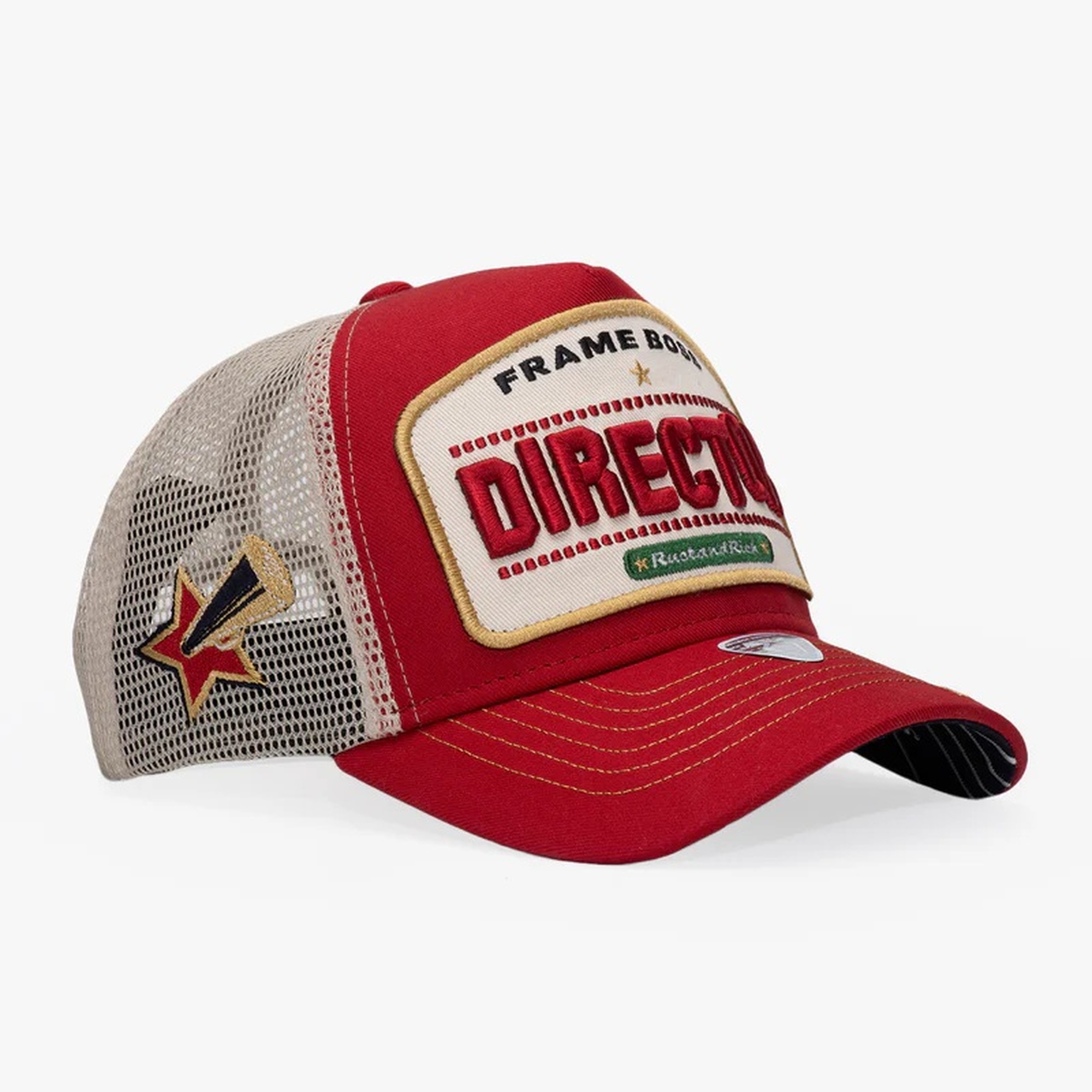 RustandRich Kadın Erkek Kırmızı Trucker Şapka-Urban Collection-Director