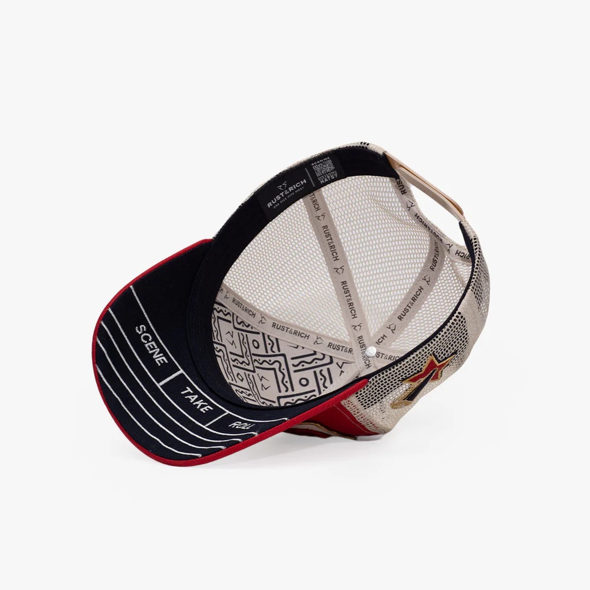 RustandRich Kadın Erkek Kırmızı Trucker Şapka-Urban Collection-Actor