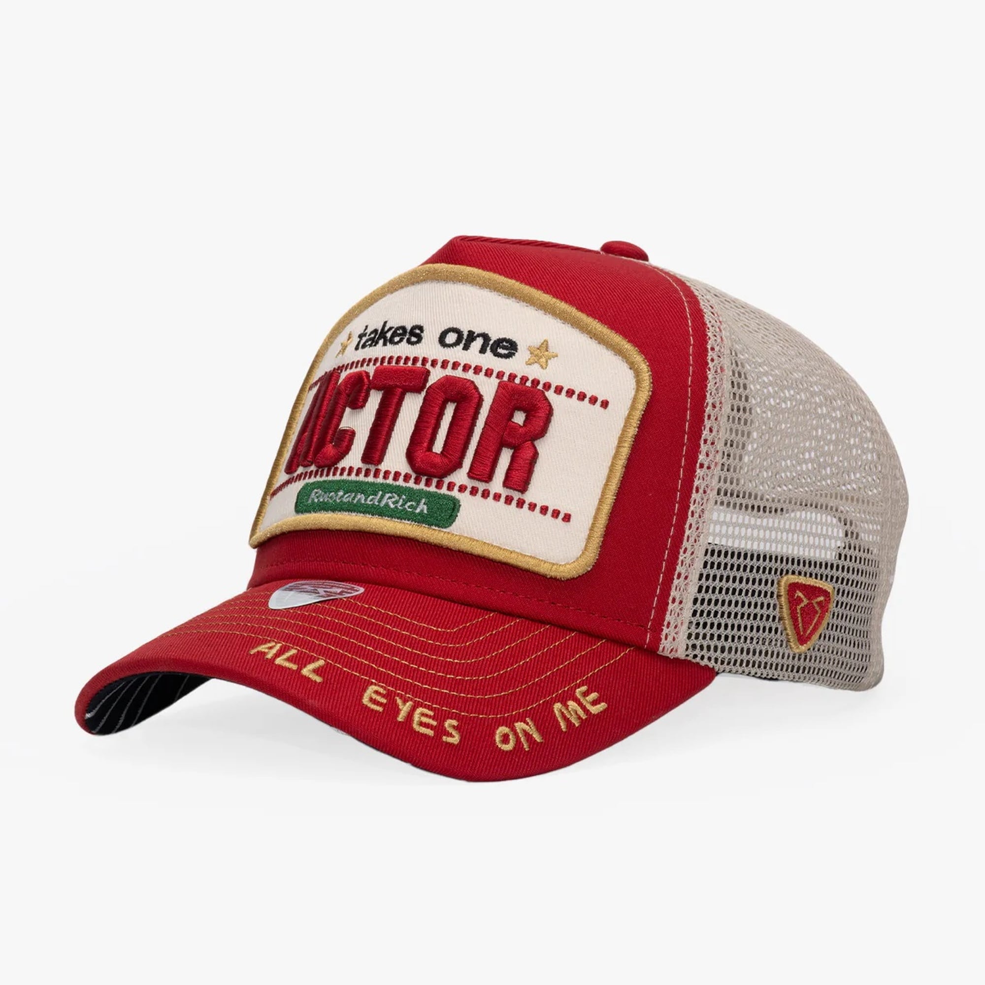 RustandRich Kadın Erkek Kırmızı Trucker Şapka-Urban Collection-Actor