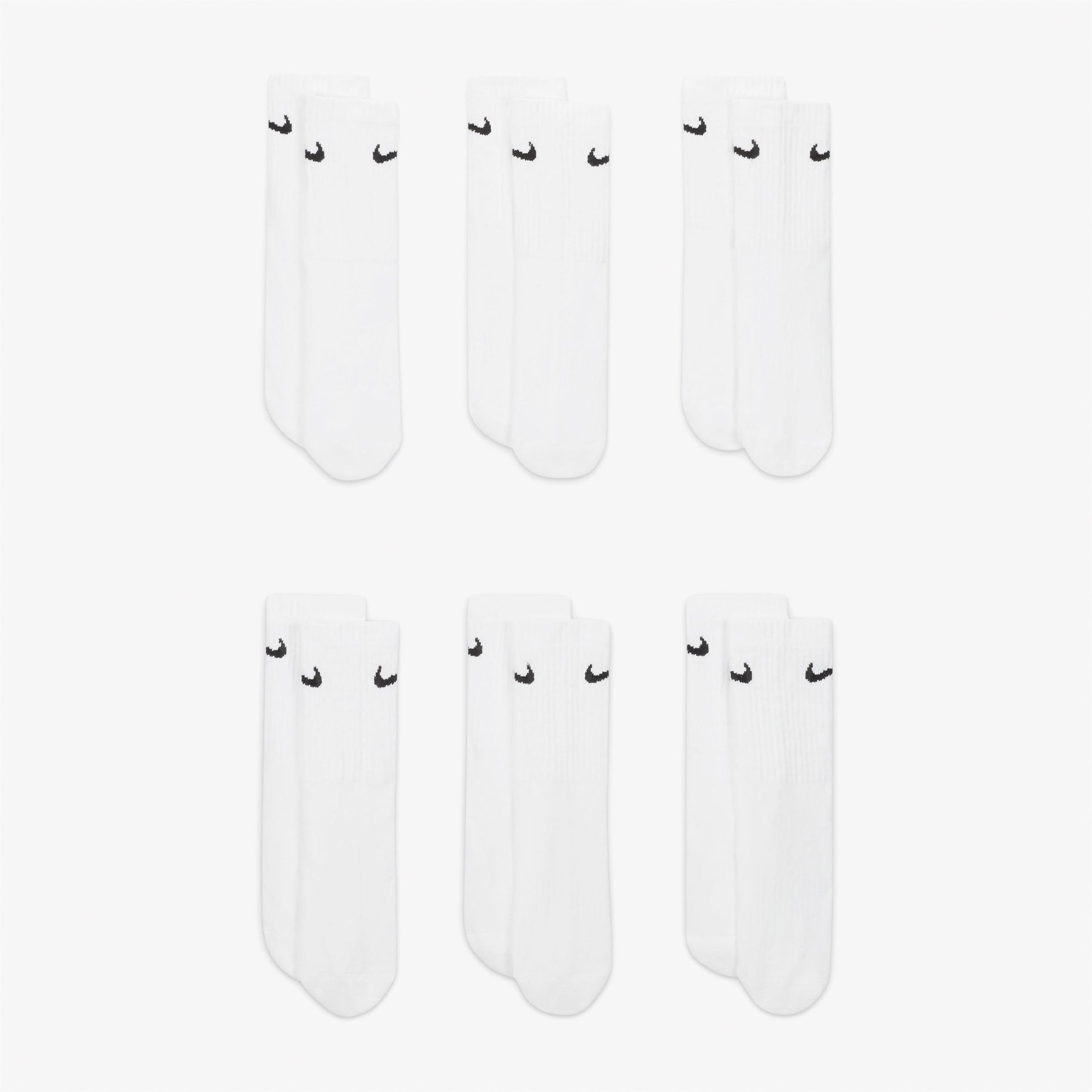 Nike Everyday Cush 6' lı Çocuk Beyaz Çorap