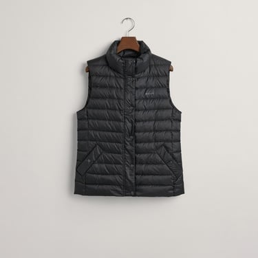  GANT Kadın Siyah Regular Fit Dik Yaka Kapitone Yelek