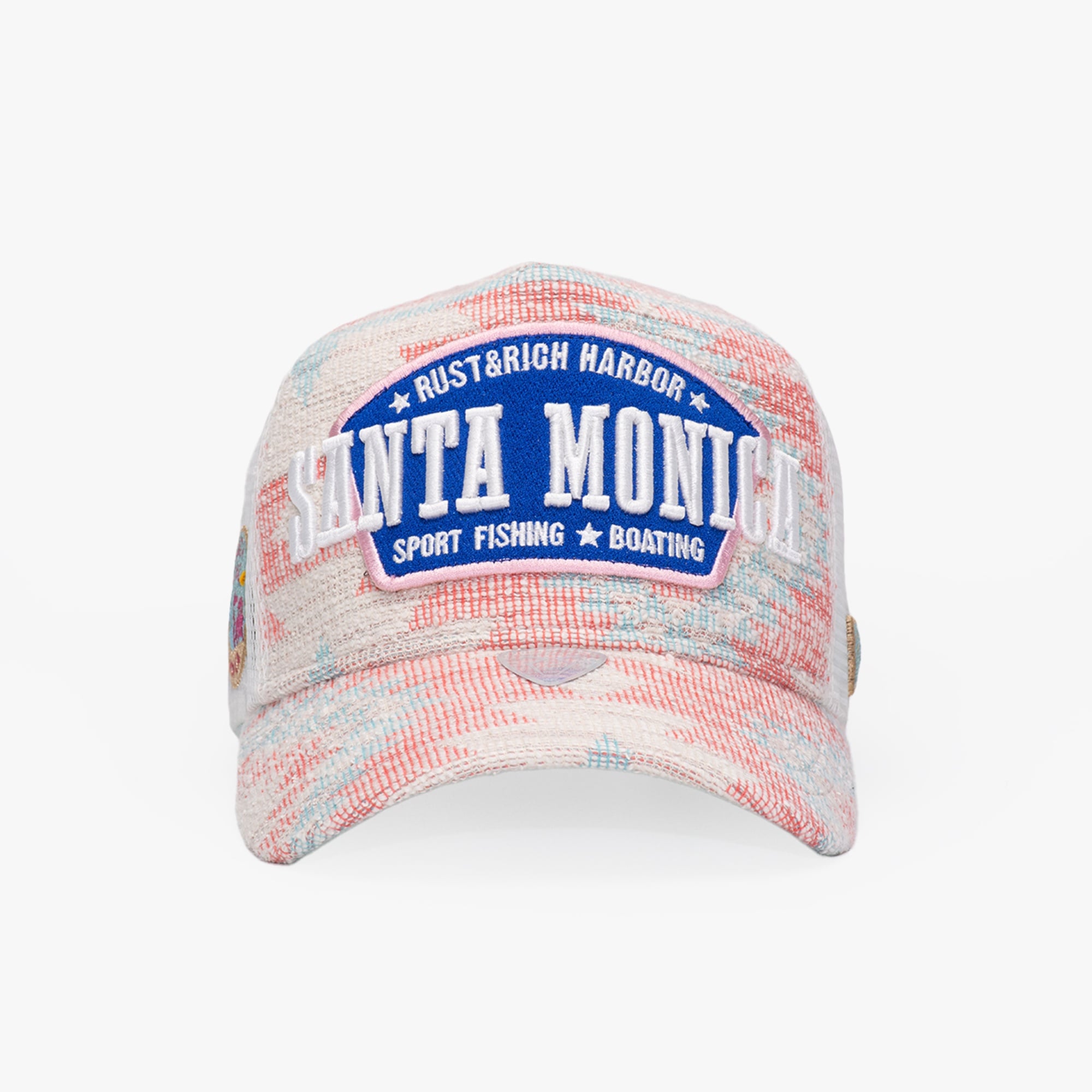 RustandRich Kadın Erkek Beyaz Trucker Şapka-City's Collection-Santa Monica