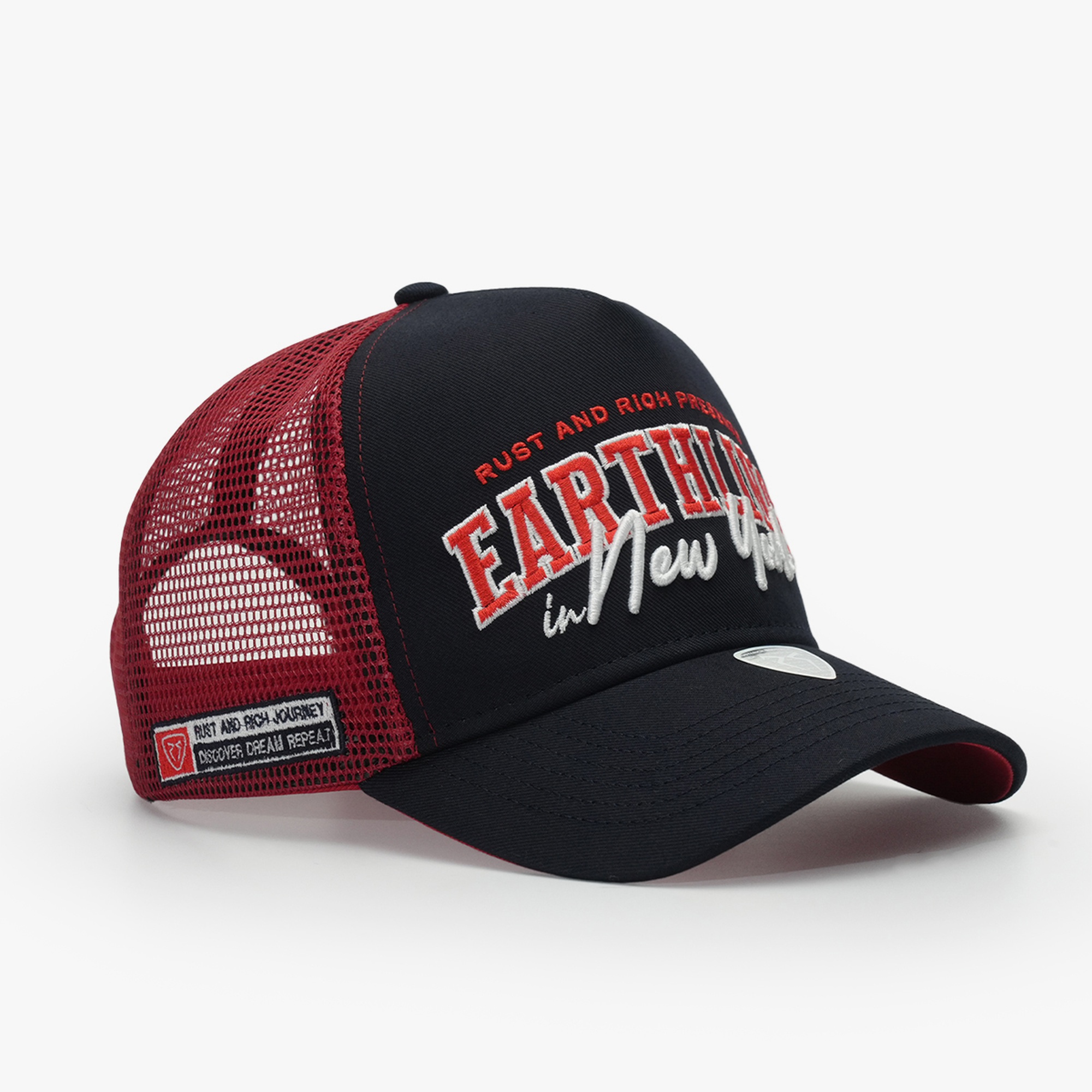 RustandRich Kadın Erkek Lacivert Trucker Şapka-Space Collection-Earthling