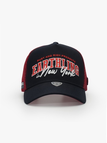  RustandRich Kadın Erkek Lacivert Trucker Şapka-Space Collection-Earthling